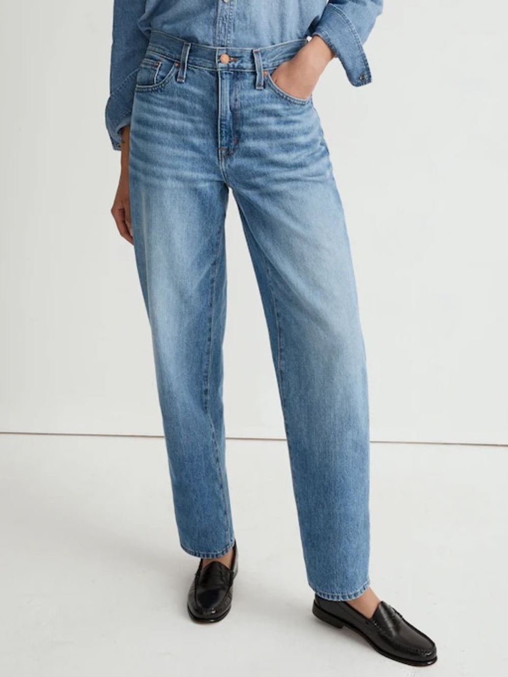 Madewell The Slouchy Boyfriend Rigid Denim Jeans Rosewell Wash Size 26 2